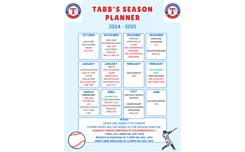 2025 Season Registration